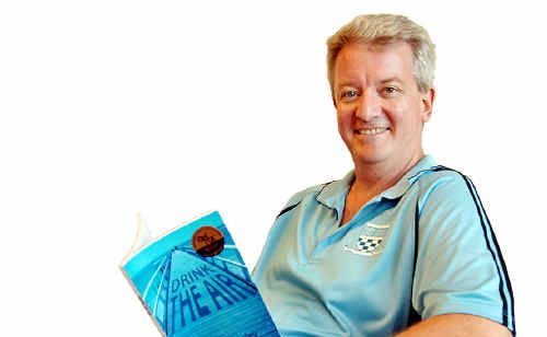 Richard Yaxley with his award-winning book, Drink the Air. Richard Yaxley with his award-winning book, Drink the Air.